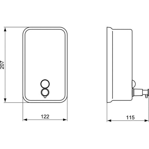 Ideal Standard -iom Distributör serie 1000 ml i stål - A9110MY