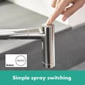 Miniatyrbild 3 av 6: Metris Hansgrohe engreppsblandare för diskbänk med utdragbar spray. Utrusta dig själv med kranarna som du måste ha.