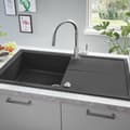 Miniatyrbild 4 av 5: GROHE 1 -grepps tvättställsblandare Concetto 31483002 -Bec svängbart rör -360 ° rotation -Uttdragbar dusch -Flödesbegränsare -Krom