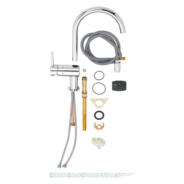 Diskblandare C pip med utdragbar spray MINTA - GROHE - 32918000