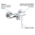 Miniatyrbild 3 av 5: Engrepps duschblandare - GROHE - Feel - Väggmontering - S-formade anslutningar - 5 års garanti