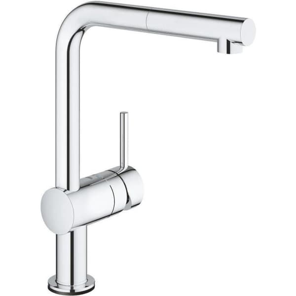GROHE Minta Touch diskbänksblandare 31360001 - Utdragbar spray - L-pip - 360° vridbar rörpip - Batteridriven elektronik - Krom