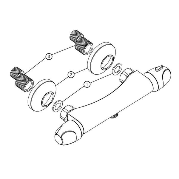 EISL Vitalis Termostatisk duschblandare Krom - CLT168VCR
