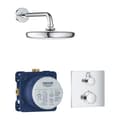 Miniatyrbild 4 av 4: Grohe Grohtherm Perfect Dold duschkomfortset avslutningsdel för rektangulär termostatisk duschventil