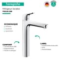 Miniatyrbild 3 av 4: HANSGROHE Focus 230 tvättställsblandare - Fast pip - Krom - Vattensparande - Längd 185 mm