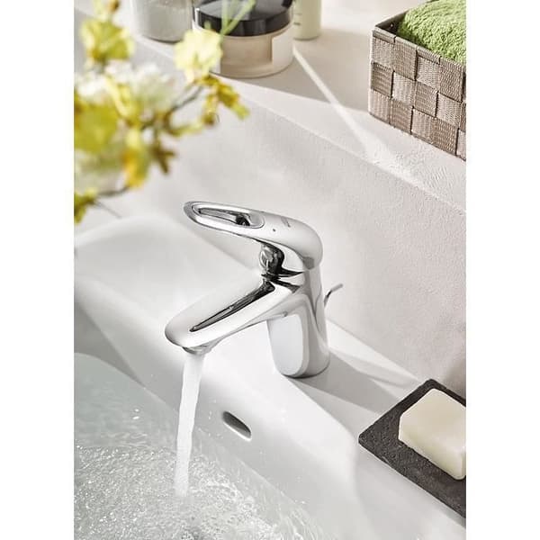 Eurostyle Ecojoy tvättställsblandare - GROHE - 33558003 - Vattensparande - Krom - Fast