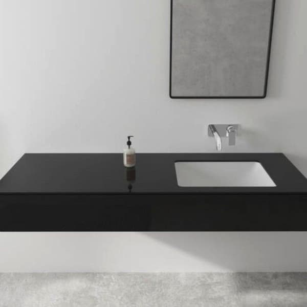 Inbyggd väggmonterad handfatblandare Hansgrohe Vernis Shape, EcoSmart matt svart