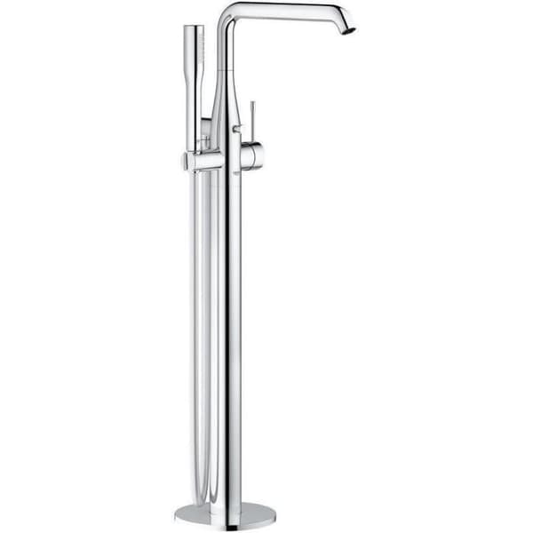GROHE Essence bad-/duschblandare - 360° vridbar pip - Golvmontering - Temperaturbegränsare - Krom