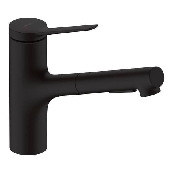 Köksblandare - Hansgrohe - Zesis M33 - Matt svart - Utdragbar spray - 2 munstycken
