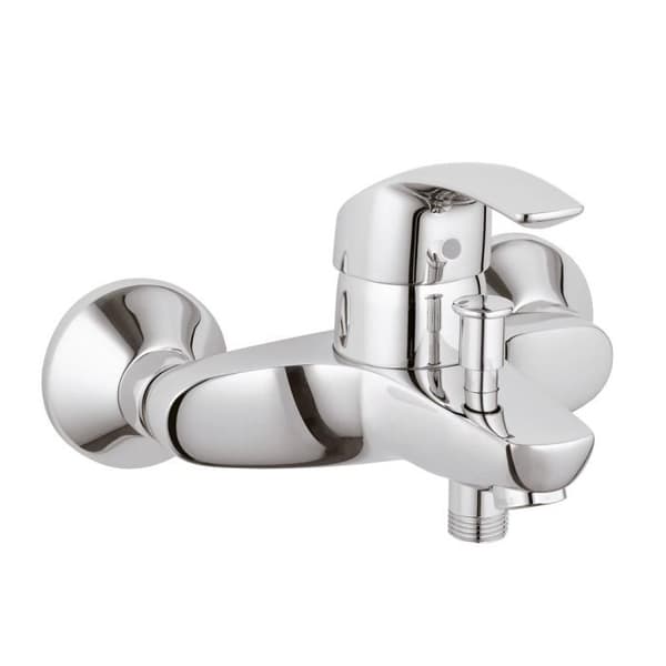 Badrumsblandare Grohe Eurosmart - 2 hål - Duschmunstycke - Krom - DIN 4109 - Väggmontering