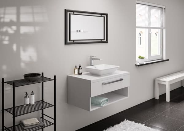 Handfatblandare - HANSGROHE - Vernis Shape - Kromad - Dragvipp - Plastavlopp
