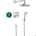 Miniatyrbild 1 av 6: Croma Select E infällt duschpaket - HANSGROHE - Ecostat E Chrome - Design - Mässing - Enkelt hål