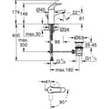 Miniatyrbild 5 av 6: GROHE Start Curve ettgrepps handfatsblandare, S-storlek, krom, 23765000