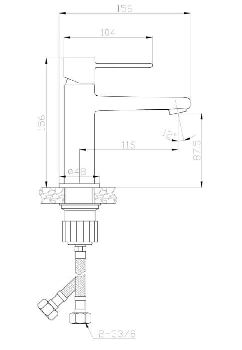 Invena GLAMOUR musta pesuallashana BU-02-004