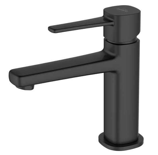 #Invena GLAMOUR svart tvättställsblandare med klick-klack-stopp