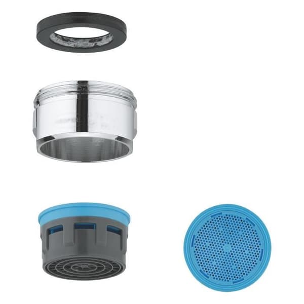 GROHE Perlator - Reservedele 13929000 - Udvendig gevind M 24 x 1 - Klasse A Perlator - Grå/Sølv