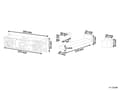 Miniatyrbilde 3 av 6: Veggmontert Servantbatteri Gull Messing 3 Hull med Dobbel Spak