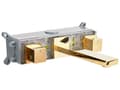 Miniatyrbilde 4 av 6: Veggmontert Servantbatteri Gull Messing 3 Hull med Dobbel Spak
