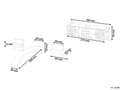 Miniatyrbilde 3 av 6: Veggmontert Servantbatteri Svart Messing 3 Hull med Dobbel Spak