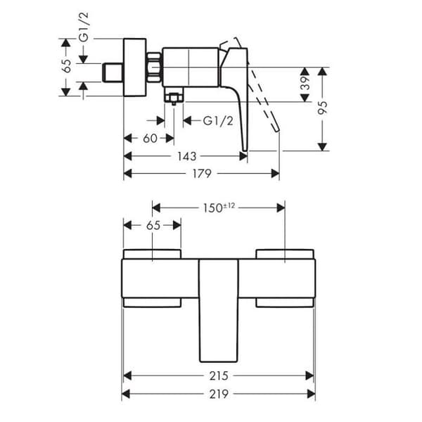 Hansgrohe - Metropol Duschblandare, matt vit (32560700)