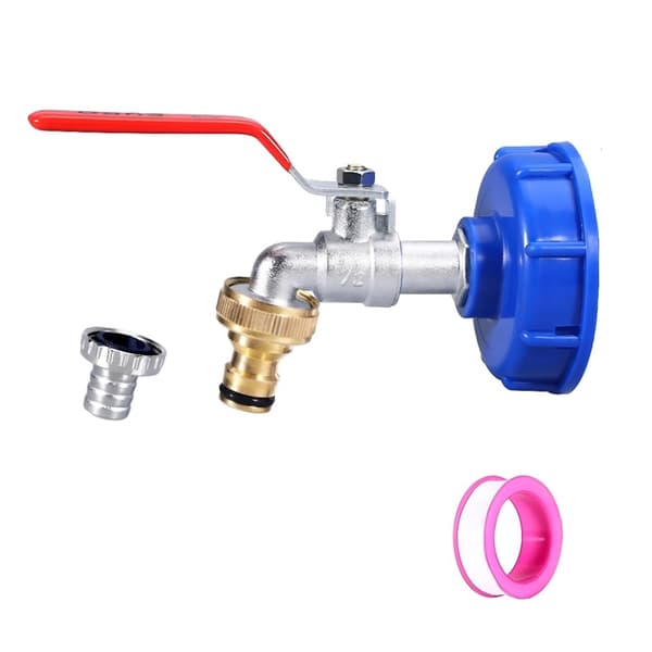 Kran med kranadapter till IBC tank 1/2 Inch Alloy Faucet