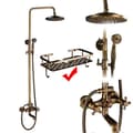Pikkukuva 2 / 2: Antik Brass Suihkusekoitinsetti, Kuuma ja Kylmä Hanat, Elegantti Harjattu Viimeistely,Hyllyllä oleva teippi B
