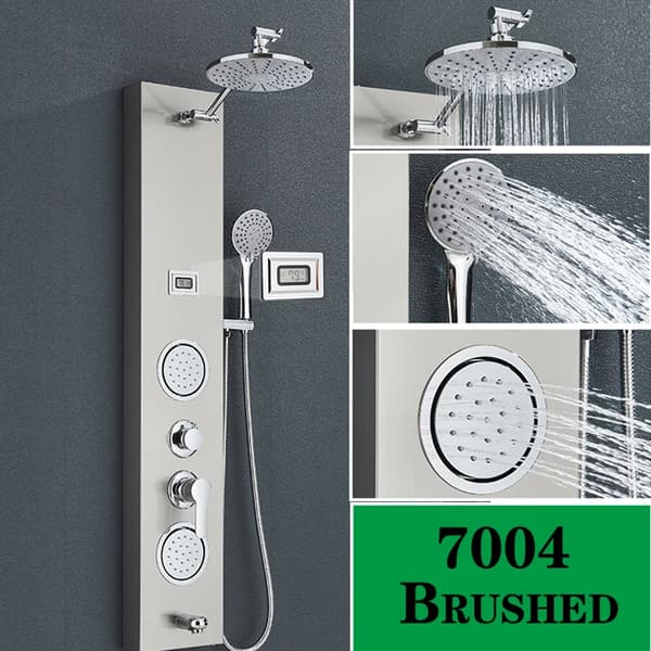 Bruserpanel, regnbruserhoved, roterende SPA-dyser,7004 Nikkel