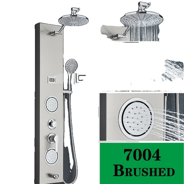 Bruserpanel, regnbruserhoved, roterende SPA-dyser,7004 Nikkel