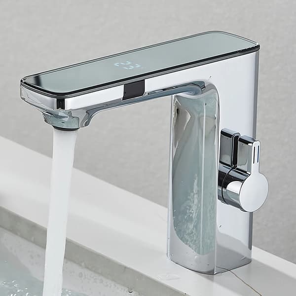 Smart Basin Faucet, LCD Temperaturdisplay, Handsfree Drift,Chrome-sensor