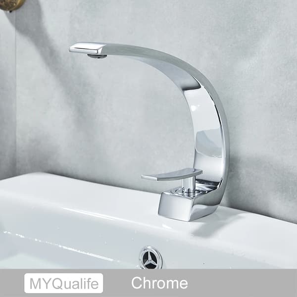 Chrome vaskarmatur, holdbart rustfrit stål, keramisk ventilsystem,krom