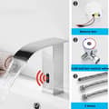 Miniatyrbillede 2 af 2: Luksus Sensor Vaskeskuffe, Keramisk Ventil, Energi Effektiv,Krom Kort A