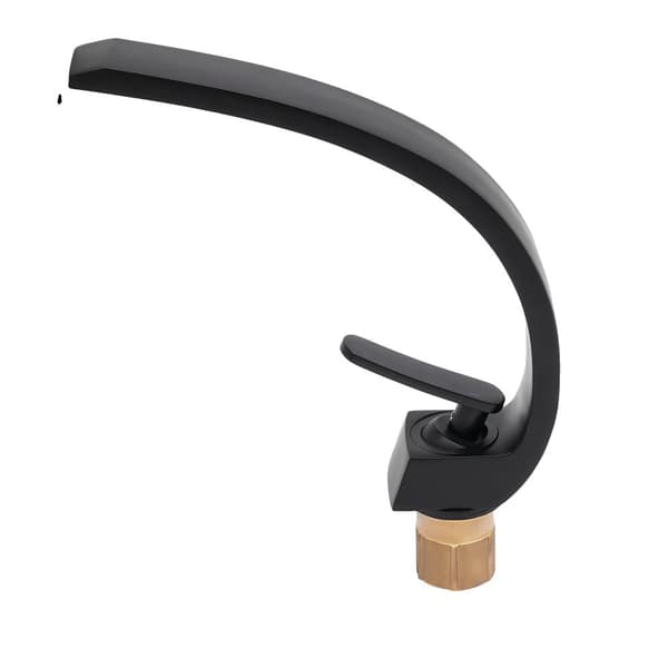Køkkenarmatur, Moderne Design, Enkelt Håndtag, Messingmateriale,sort