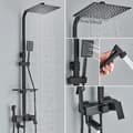 Miniatyrbillede 2 af 2: Bruserblander, Moderne Design, Holdbar Messingkonstruktion,Sort 4vejs 10 tommer