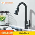 Miniatyrbillede 2 af 2: Køkkenarmatur, Utrækbar Spray, 360° Rotation,Mat sort