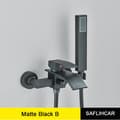 Pikkukuva 2 / 2: Seinään asennettava kylpyammehana, yksikahvainen ohjaus, keraaminen venttiilijydin,Matte Black B in Finnish is "Matta Musta B".