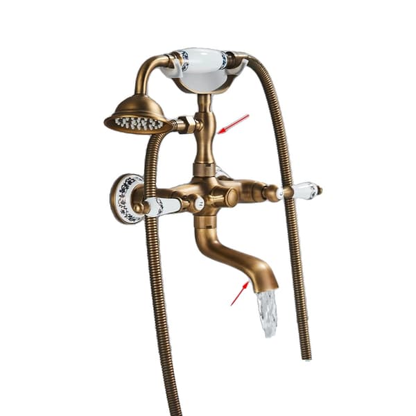 Antik Messing Vandhane, Dobbelt Håndtag Design, Moderne Stil,antik messing A