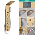 Miniatyrbillede 1 af 2: Bruserpanel, LED-lys, dual temperaturkontrol,8009 Guld