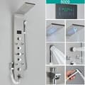 Miniatyrbild 2 av 2: Duschpanel, LED-lampor, dubbel temperaturkontroll,8009 Nickel