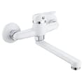 Miniatyrbillede 1 af 2: Køkkenvaskarmatur, Væghængt Design, Holdbar Messingkonstruktion,HVID