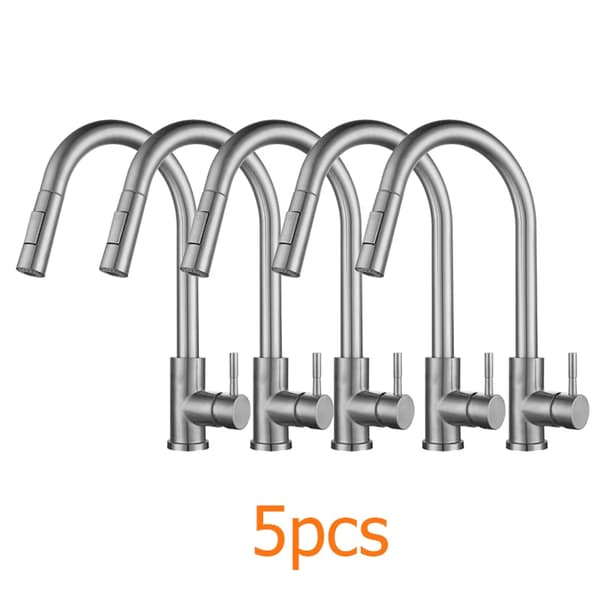 OXG Køkkenarmatur, Utrækbar Spray, Holdbart Rustfrit Stål,Børstet nikkel-5pcs