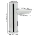 Miniatyrbillede 2 af 2: Berøringsfri Badeværelsesvaskefaucet, Infrarød Sensor, Krom Elektroplatering, Batteridrevet,G3/8, Sølv