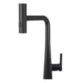 Miniatyrbillede 1 af 2: Rotérbar Køkken Utrækkelig Vandhane, 304 Rustfrit Stål, Keramisk Ventilkern, Fleksibelt Design,sort, G3/8