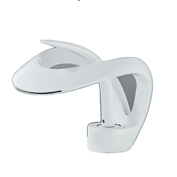 Modern handfatskran, metallkonstruktion, keramisk ventilkärna,Vit Blandare
