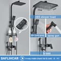 Miniatyrbillede 2 af 2: Bruserarmatur Sæt, Stilfuldt Design, Holdbar Messing Konstruktion,sort ABS-4-2