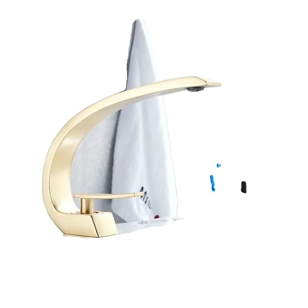 Basinarmatur, Messingkonstruktion, Enkelt håndtag design,Nikkel Guld