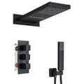 Miniatyrbild 1 av 2: Dold Duschblandare Set, Termostatisk Kontroll, Modern Messingsdesign,Matt svart A