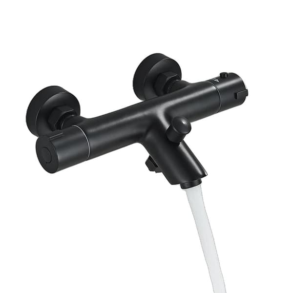 Termostatisk Badkran, Enhandsgrepp Design, Modern Stil,mattsvart A
