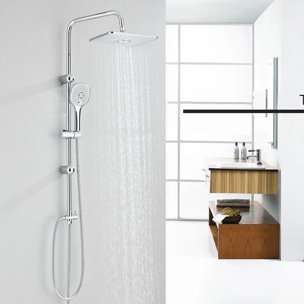 Regnbruser Sæt, Højkvalitets ABS Materiale, Moderne Design,Krom