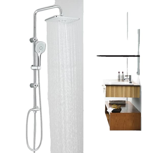 Regnbruser Sæt, Højkvalitets ABS Materiale, Moderne Design,Krom