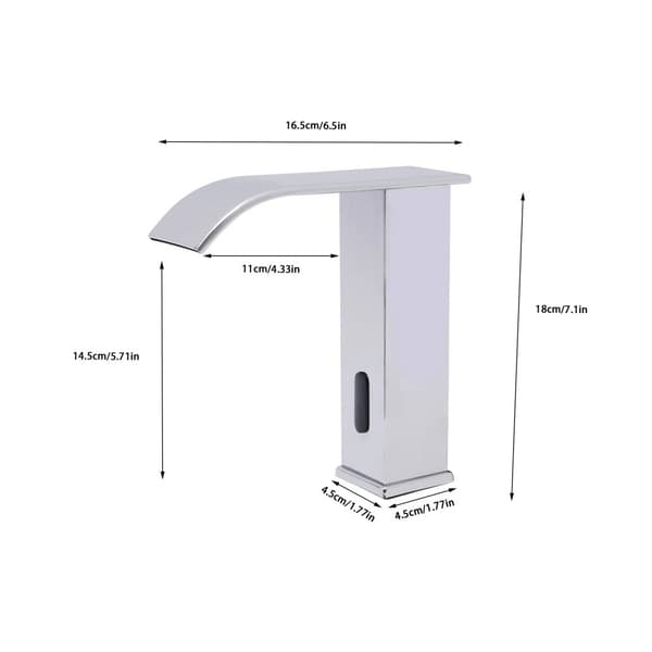 Badeværelsesvaskarmatur, Automatisk Sensor, Elegant Vandfaldsstrøm,HVID
